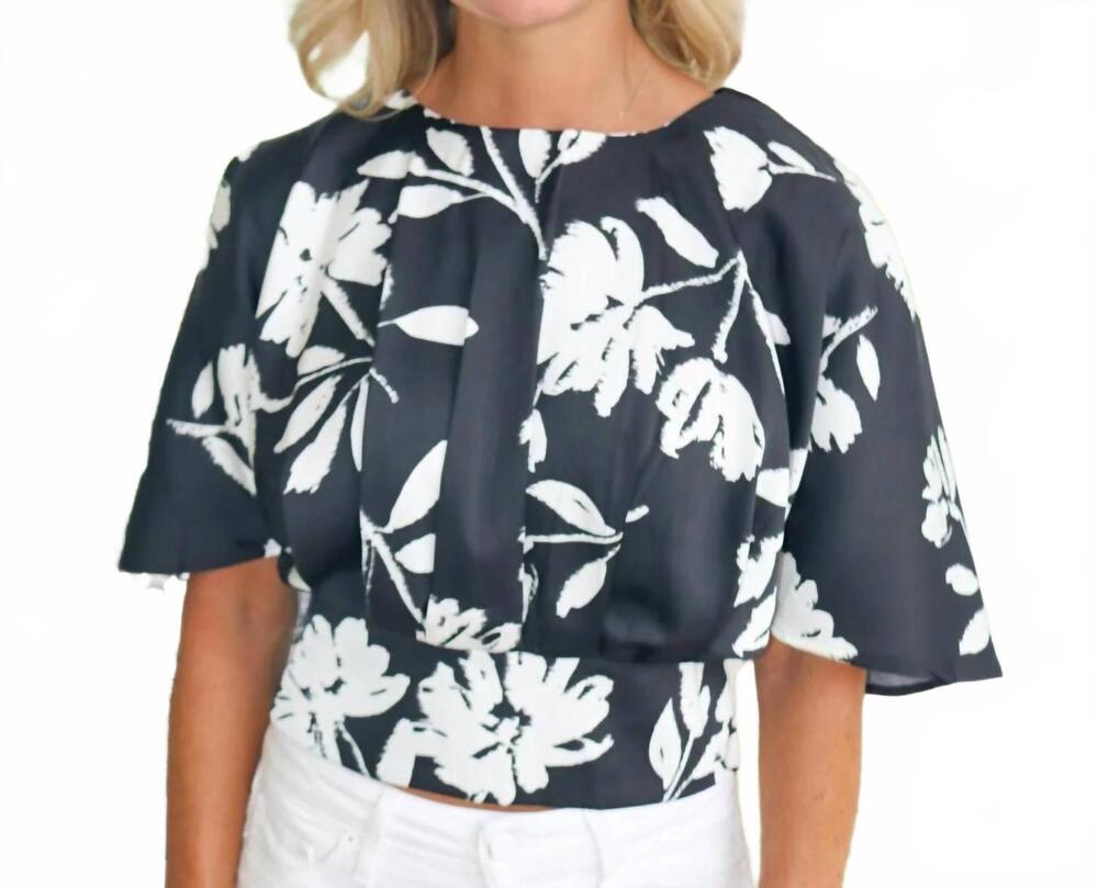NEW INA FASHION do not disturb blouse in black
